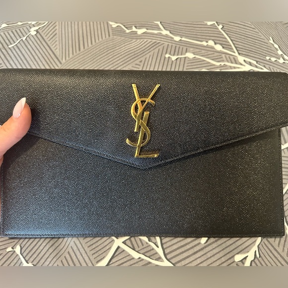 Saint Laurent Uptown YSL Pouch in Grained leather - Picture 1 of 3